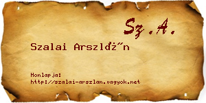 Szalai Arszlán névjegykártya